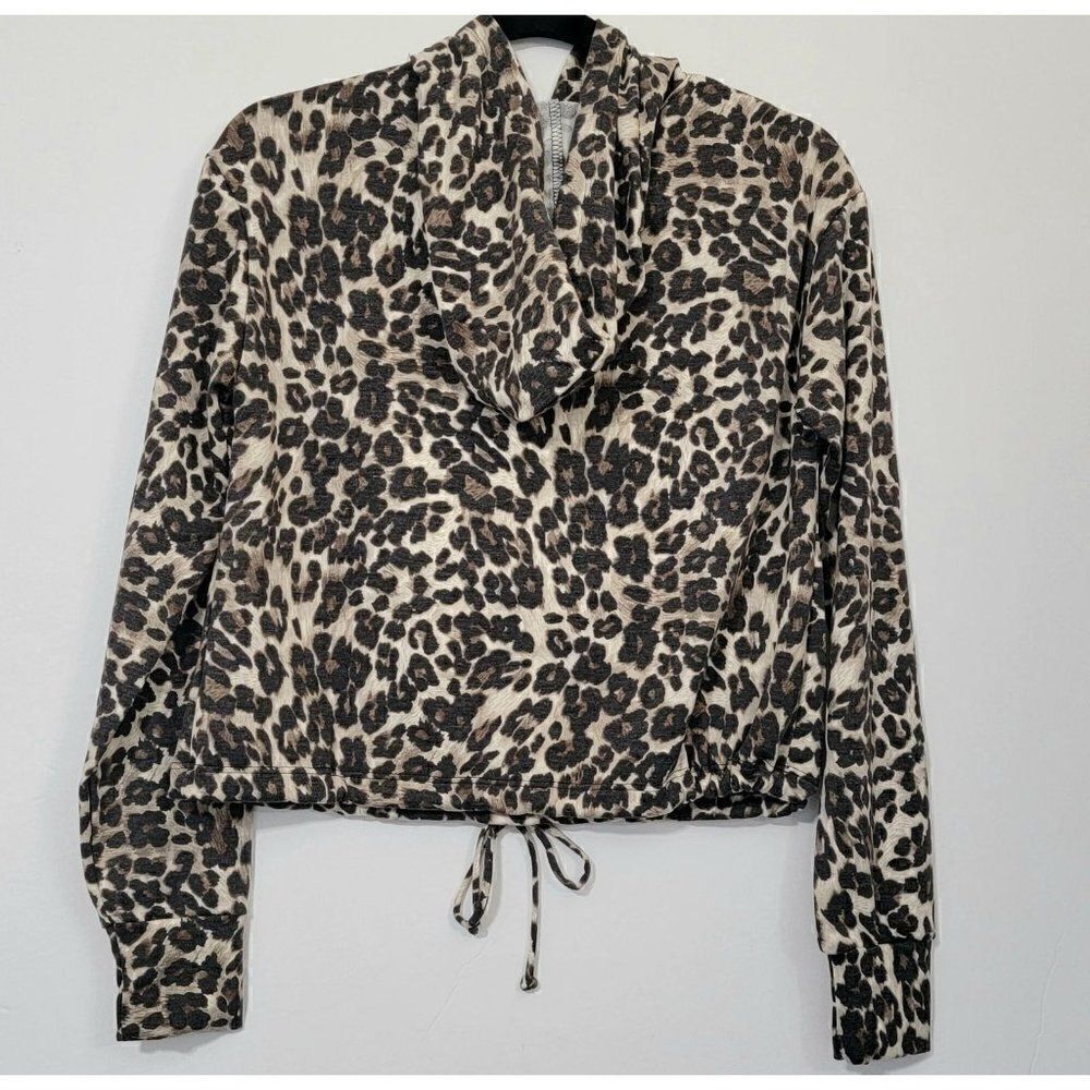 Socialite Printed Pullover Hoodie XS Leopard Print - Picture 2 of 7